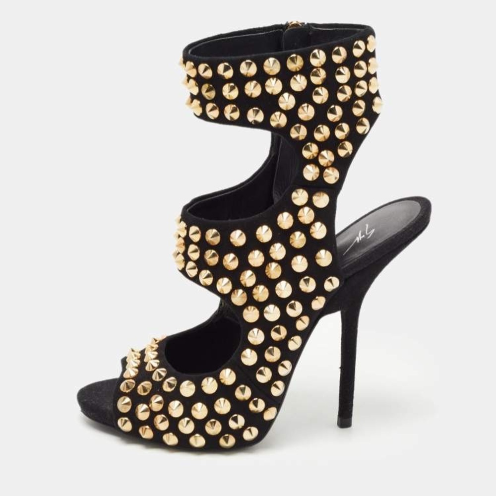 Giuseppe Zanotti | Shoes | Giuseppe
Zanotti Black Suede And Gold Studded